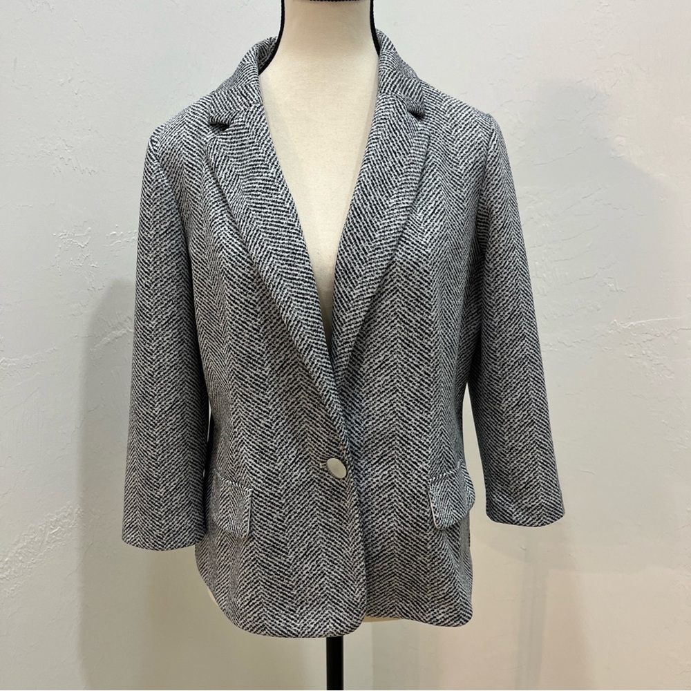 NY&C  Women Gray  Blazer Jacket‎ Cardigan Top Size M